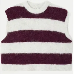 Ärmelloser Pullover Weiß M/L