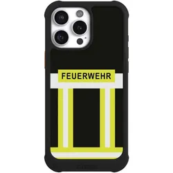 Nivocase Hülle für Apple iPhone 16 Pro Max Stossfeste Handyhülle NIVOmax Case Schwarz Beruf Feuerwehr (Apple iPhone 16 Pro Max), Smartphone Hülle, Schwarz