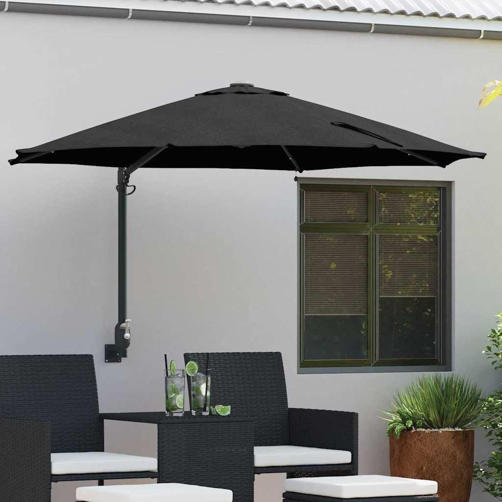 Prolenta Tuinzonneparasol van polyester en staal, 248 x 248 x 148 cm