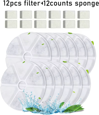 Inspire Curations Premium Replacement Water Fountain Filters For Automatic Pet Water Dispensers two Box