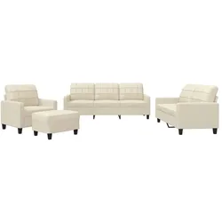 vidaXL, Sofa + Bettsofa, Brice (Mit Kissen & Fusshocker) (Polstergruppe)
