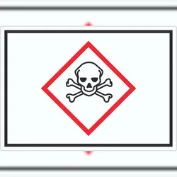 HB-Druck Aufkleber akut toxisch Symbol Toxizität Totenkopf A6 (105x148mm)