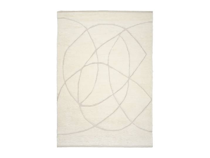 Linie Design Lineal Sweep Wollteppich White, 250 x 350cm