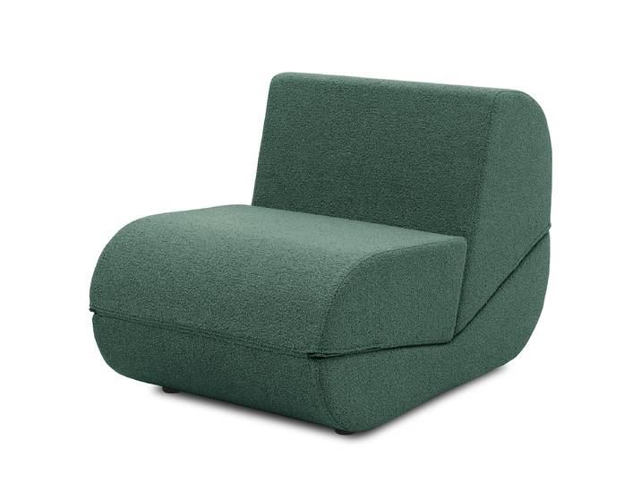 Sessel MELBU Blau Bouclé Stoff Loira 67 x 70 x 102cm