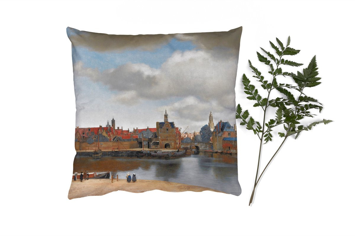 PillowMonkey Sierkussen Vermeer Stad Oude Meesters Kunst 40 x 40 cm