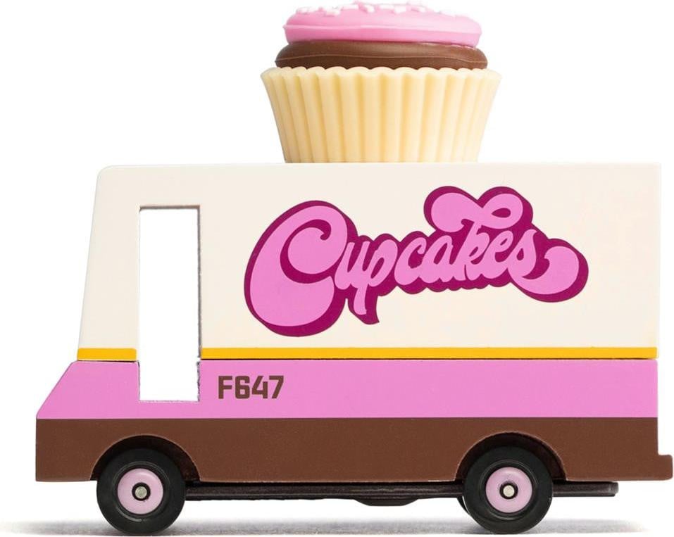 Candylab Candycar Bus Cupcake Bus - Houten speelgoedauto voor kinderen