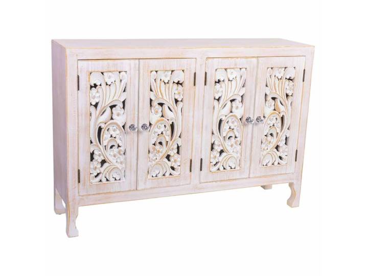 Buffet en bois à 4 portes 100,5x26x70h cm