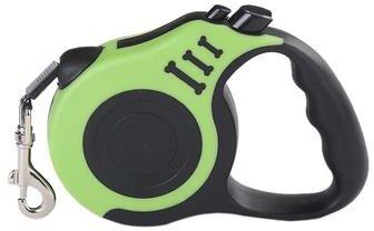 Uplift Essentials Automatic Retractable Dog Leash 10 Ft & 16 Ft High Tensile Nylon Lead For Small & Medium Pets green 16 Ft (5m)