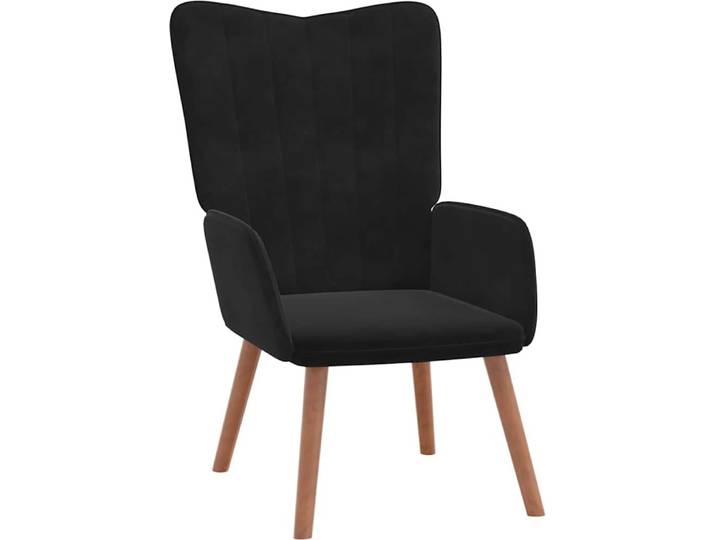 vidaXL Fauteuil relax noir velours