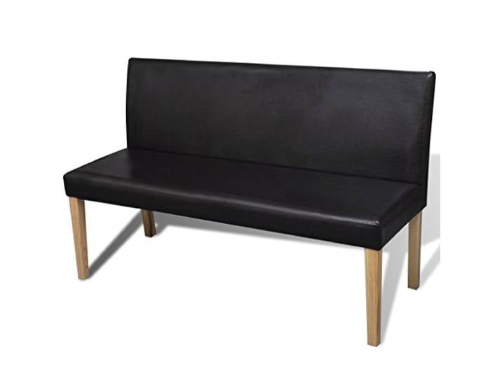 yorten Kunstledersofa Lederbank Sitzbank Kunstlederbank Polstersofa Wohnzimmersofa 139,5 x 50 x 86 cm (B x T x H) Dunkelbraun