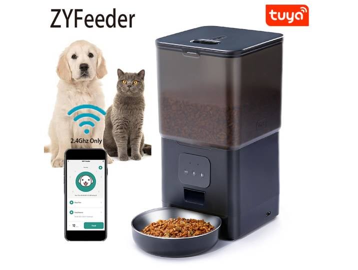 6L Smart WIFI mangeoire automatique pour animaux de compagnie APP contrôle distributeur de nourriture pour chat mangeoire automatique pour chien synchronisation pour animaux de compagnie bol vocal