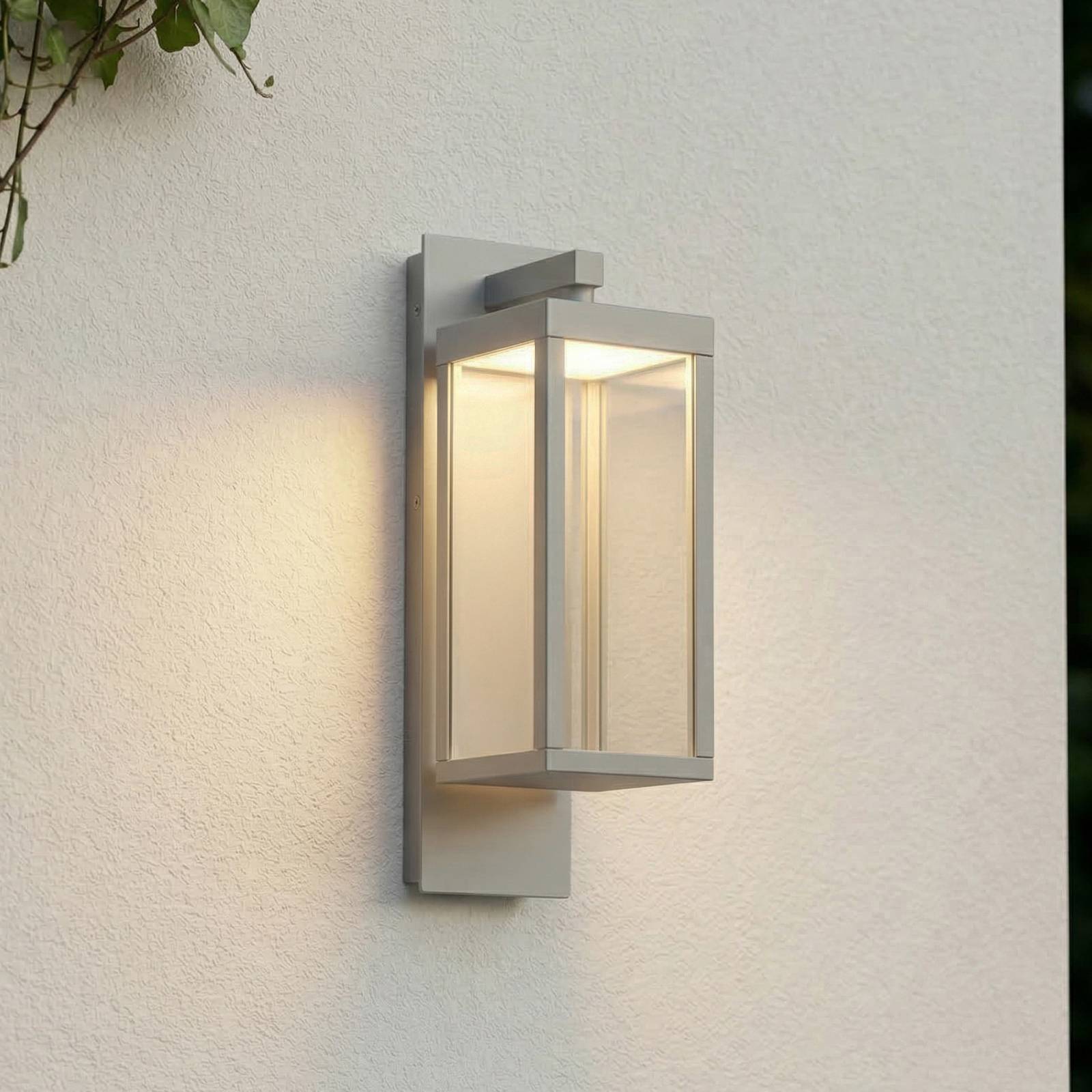 Außenwandleuchte Ferdinand Lucande, alu / grau / zink, Aluminium, Modern, Wandleuchte außen