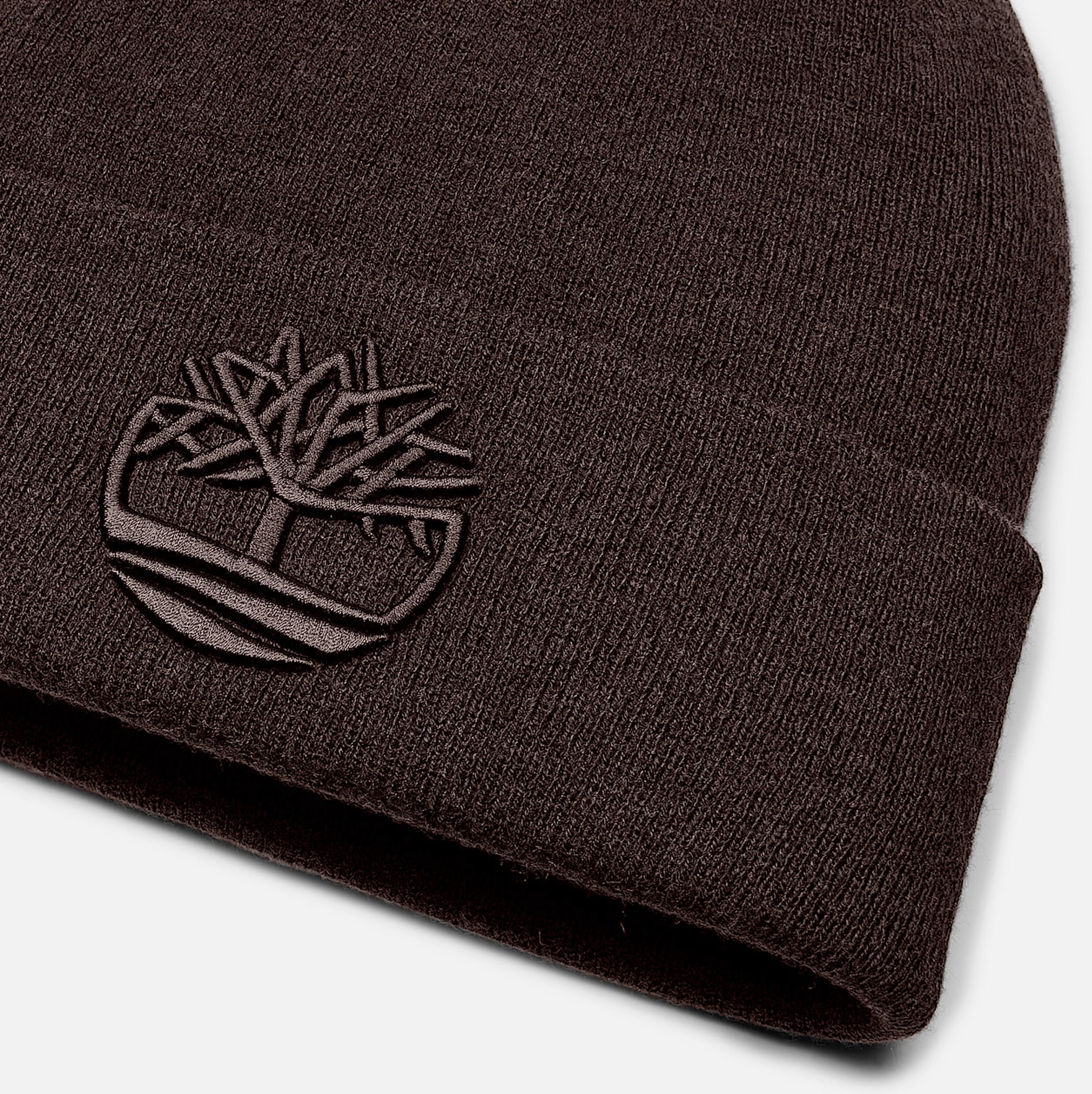 Beanie TIMBERLAND "3D Embroidery Beanie", Herren, mole, Feinstrick, Kunstfaser, unifarben, Mützen Beanie, für Erwachsene, mit Stickerei, unifarbene Optik, elastisches Material mole Einheitsgröße