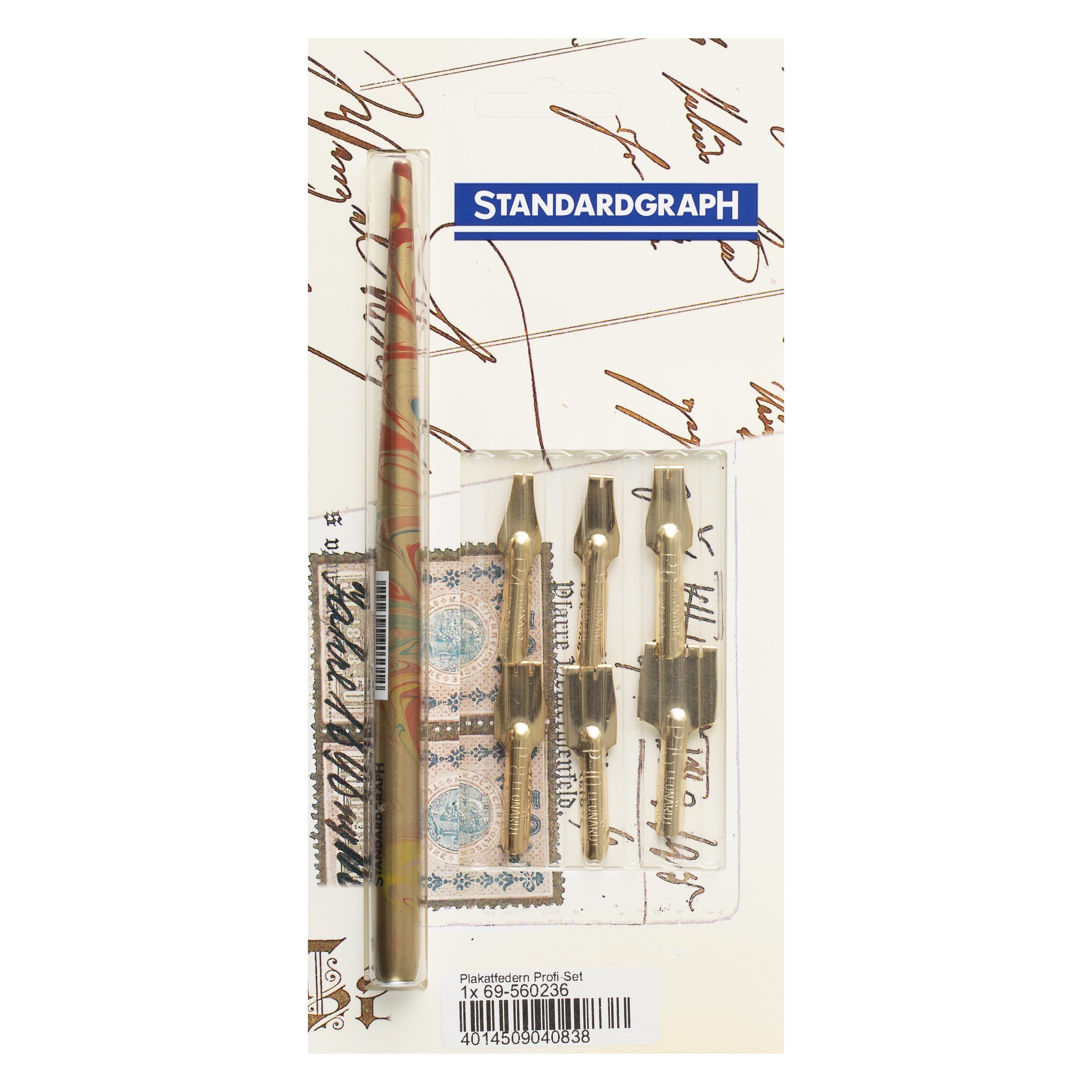 Standardgraph Plakatfedern Profi-Set 4-5-6-8-10-15 mm (1x) (560236-SG)