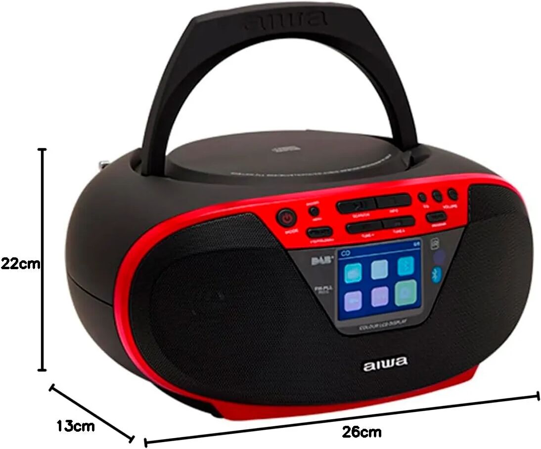 Aiwa Bbtu-500Dab Rojo / Radio Cd Portátil