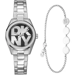 DKNY Logo watch setsilver DK1L145M0045 - schwarz,silber - 28mm