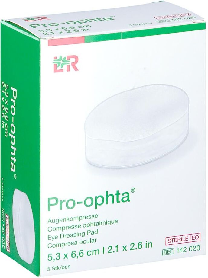 Pro-ophta Augenkompresse 5,3x6,6 Cm Steril