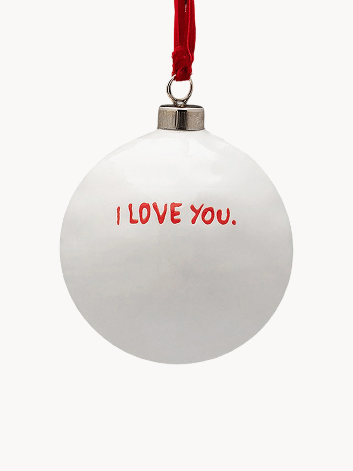 Anna + Nina Handgemaakte kerstbal I Love You
