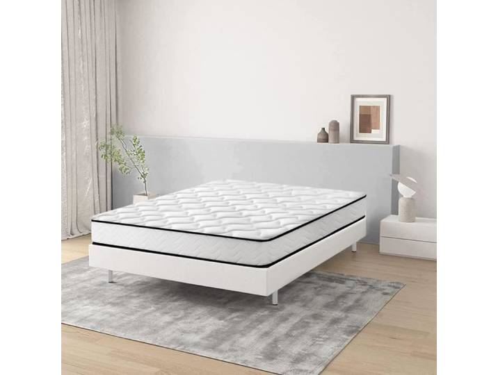 Ensemble Matelas et Sommier 140x190cm - Frixovel Lit 140x190 avec Sommier et Matelas - Matelas 140x190x16-Sommier Tapissier 140x190