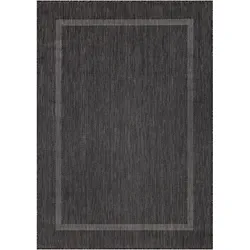 TEPPICH Outdoor ALSTER in Schwarz, einfarbig, 60 x 100 cm