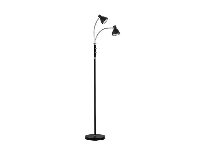 Double LED Design Stehlampe Hudson Schwarz Halo Design