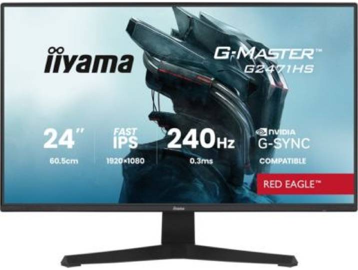 Iiyama - Ecran Pc Gamer G-Master Red Eagle Noir Fast Ips 24'' Full Hd 240 Hz Nvidia G-Sync
