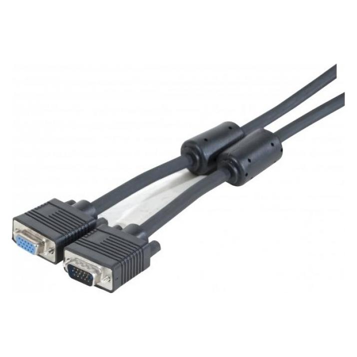 Exertis Connect SVGA Monitorkabel, 15pol HD D-Sub St./Bu., 10,0 m, schwarz Hochwertiges Monitorkabel für hohe Ansprü (10 m) (119840)