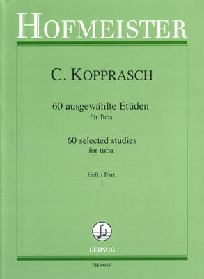 Friedrich Hofmeister Verlag Kopprasch 60 Etüden Tuba 1