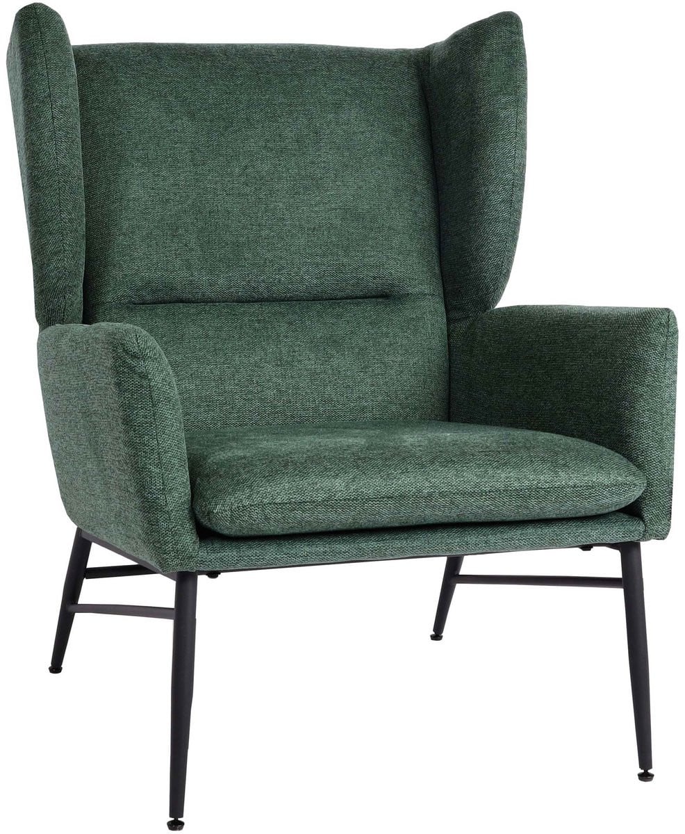MCW Loungefauteuil MCW-L62, moderne gestoffeerde cocktailfauteuil in groen