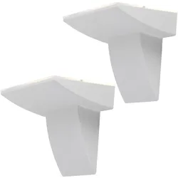 Wandleuchte Außenlampe Wandlampe Außenleuchte Hauswand Kellerleuchte, Spritzwasserfest, weiß, 1x LED 2,5W 180Lm 3000K, LxHxT 24x17,5x14cm, 2er Set