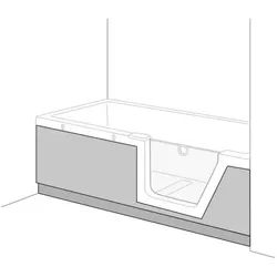 Duscholux Schürze Front für Step-In Pure 170x75 cm Tür.. - Zubehör