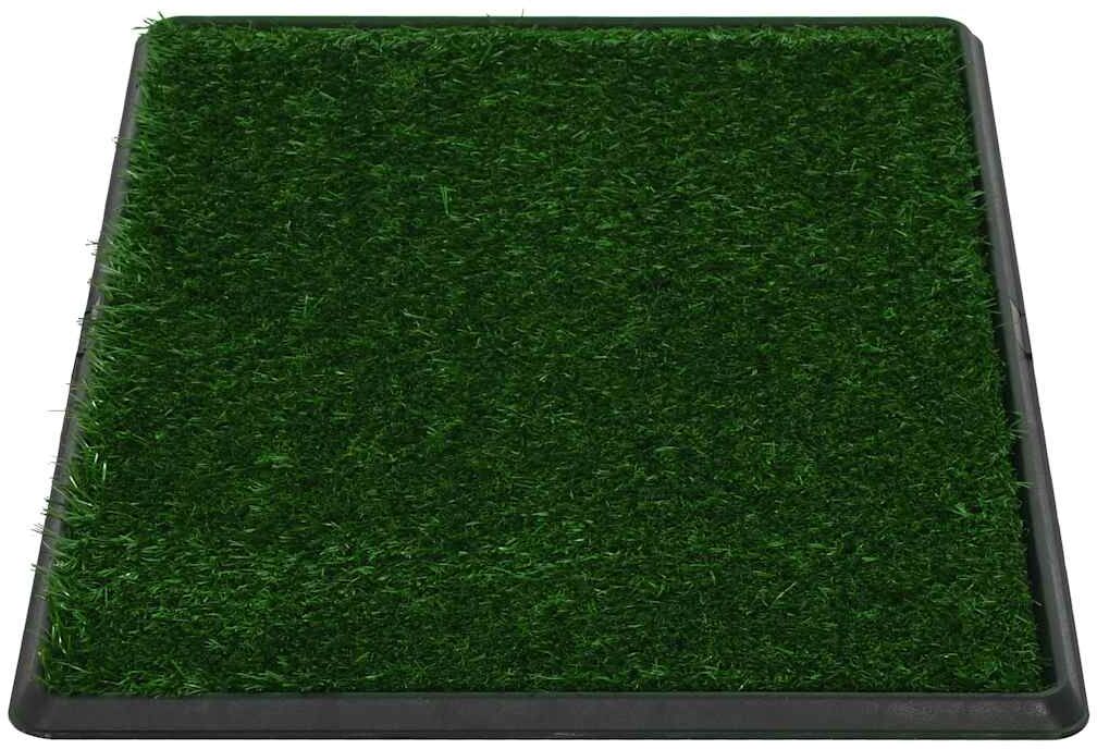 vidaXL Inodoro mascotas con bandeja césped artificial verde 76x51x3 cm Verde