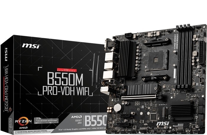 MSI B550M Pro VDH WIFI mATX Mainboard Sockel AM4 M.2/DP/HDMI/VGA/WIFI6 7C95-001R