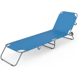 Marbueno, Liegestuhl, Klappbarer Stahlblau Strand- und Pool-Liegestuhl 187X55X24 cm 10022 (187 cm)