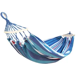 Adler AD 6807 Doppel Baumwollhängematte für 2 Personen bis 200 kg Blau