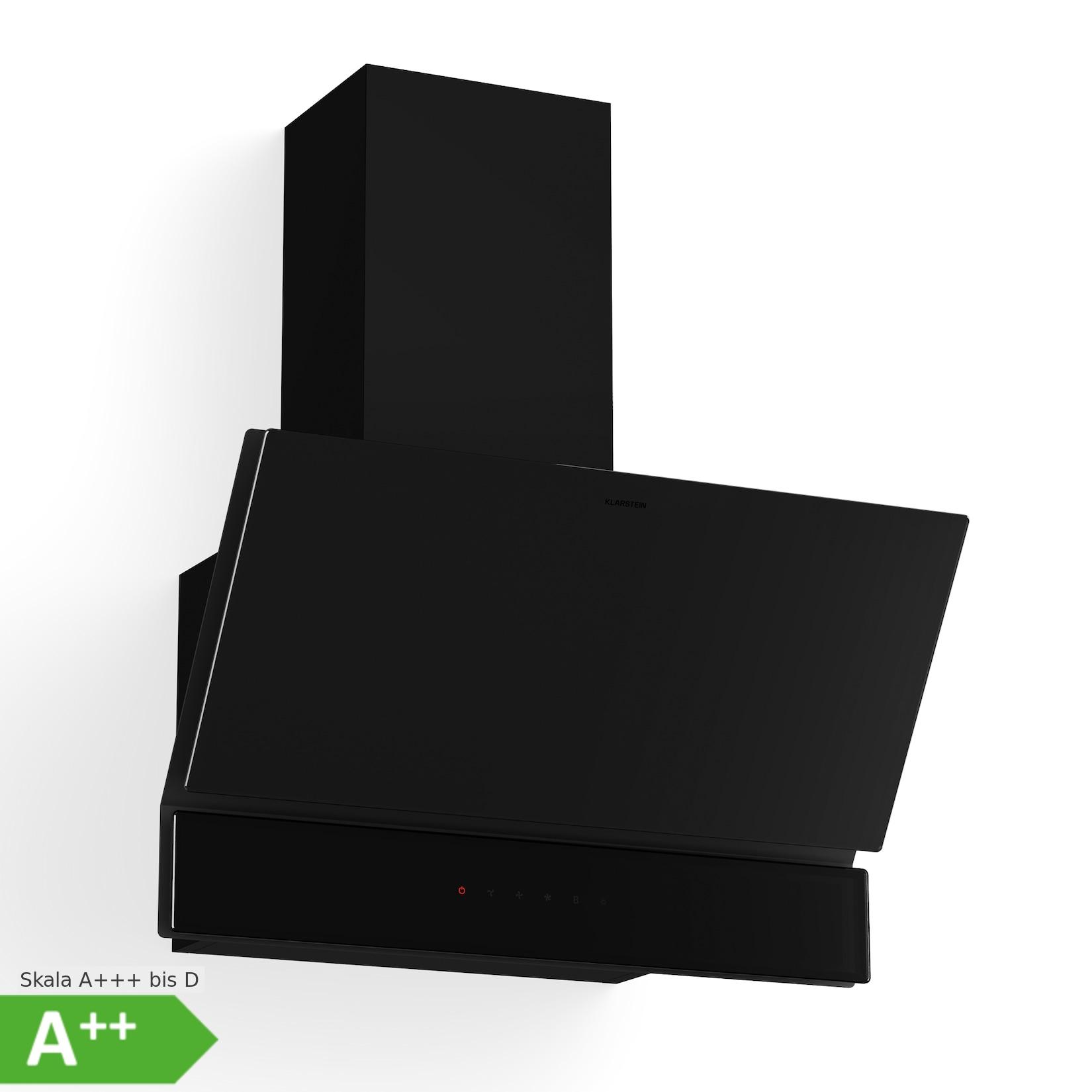 Velaire Dunstabzugshaube Edel, minimalistisch, kraftvoll Energieklasse A++ 820 m³/h 60 cm Schwarz