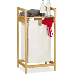 Relaxdays, Wäschekorb, Bambus (30 l)
