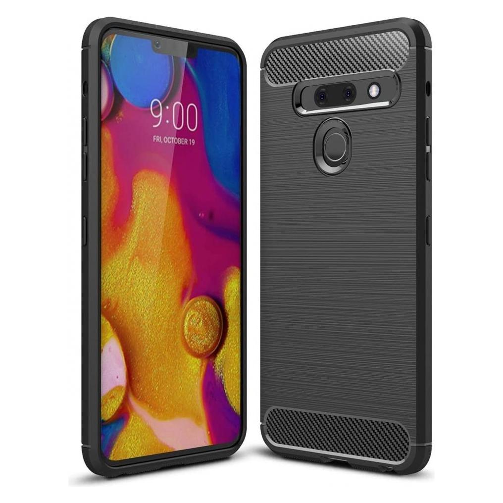 Screenguard LG G8S ThinQ Hülle Carbon Brushed Soft TPU (LG G8s ThinQ) (00029235)