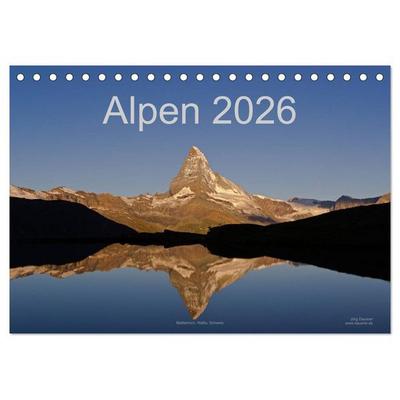 Alpen (Tischkalender 2026 DIN A5 quer), CALVENDO Monatskalender