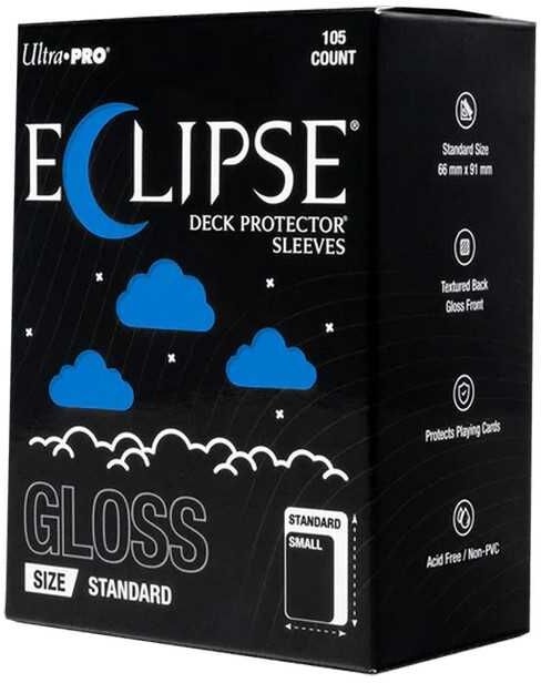 Ultra Pro Eclipse Gloss Standard Deck Protector Sleeves for Trading Cards, Pacific Blue, 105ct