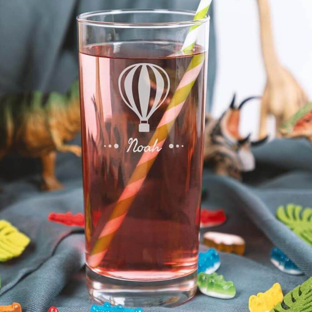 Ocadeau Verre sirop gravé - Montgolfiere