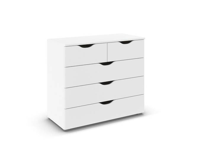 Rauch Möbel Kommode, Weiß, 5 Schublade(n) Schubladen, 80x81x42 cm, Blauer Engel, Goldenes M, Made in Germany, Beimöbel erhältlich, stehend, Wohnzimmer, Kommoden & Sideboards, Kommoden