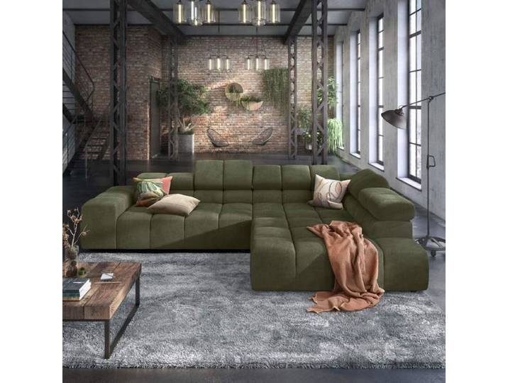 HOMELIV. Ecksofa Charlotta 319x215x82cm Feincord
