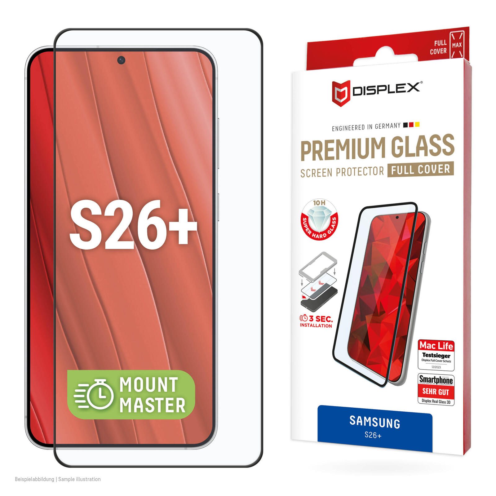 DISPLEX Premium Glas (Full Cover) für Samsung S26+ 02231