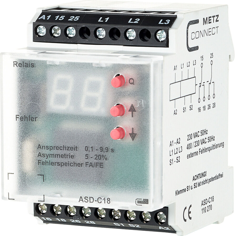Metz Connect Überwachungsrelais ASD-C18 230VAC2We9, 9 (110270)