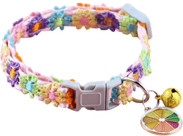 Inspire Picks Paw Charm Footprint Pet Collar With Bell Adjustable Cartoon Paw Print Collar For Cats Kittens & Puppies a