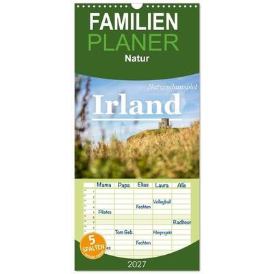 Familienplaner 2027 - Naturschauspiel Irland mit 5 Spalten (Wandkalender, 21 x 45 cm) CALVENDO