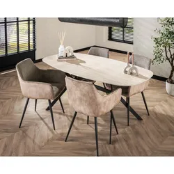 designline »Romano« Esstisch oval 180x76x90 cm