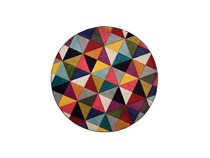 Flair Rugs Spectrum Samba Teppich, rund, handgeschnitzt, mehrfarbig, 160 x 160 cm