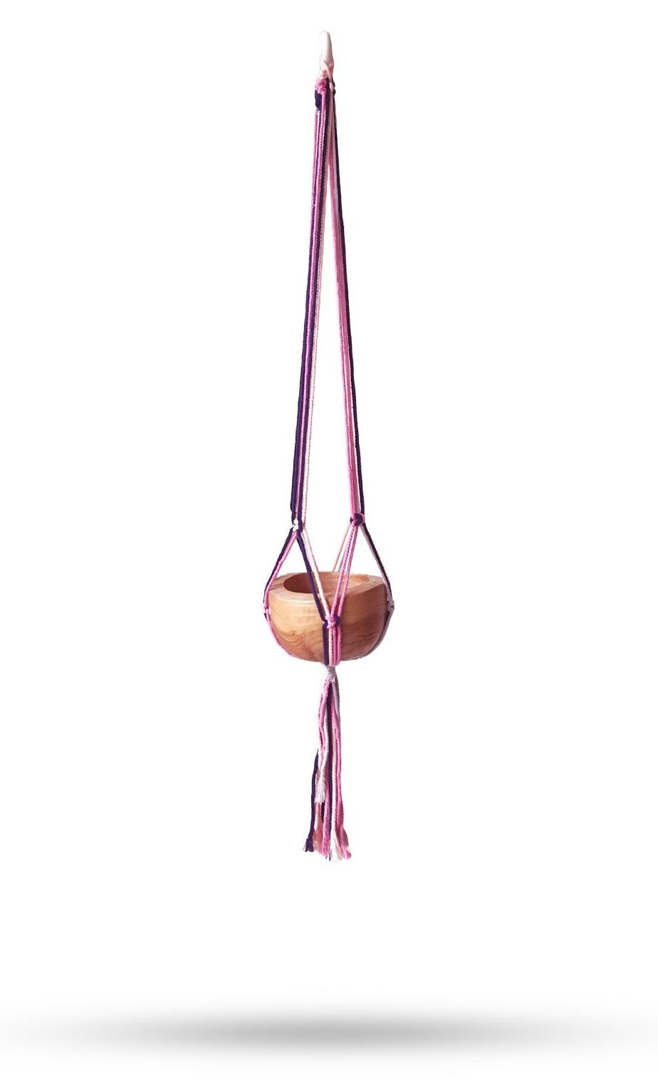 Ancient Wisdom hangende macramé plantenbak voor volwassenen